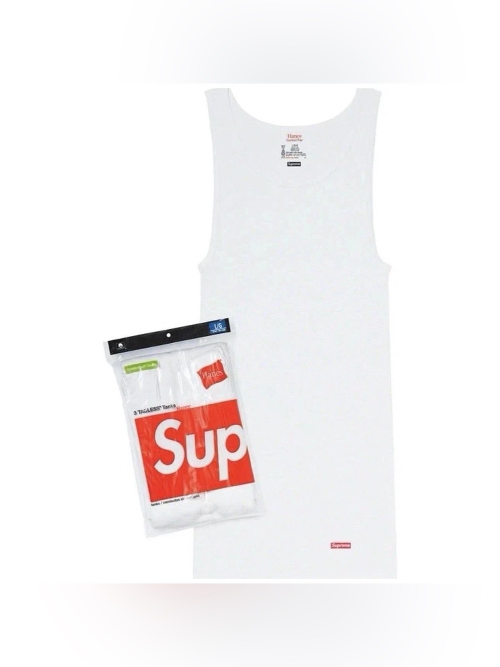 Hanes White Tank vest